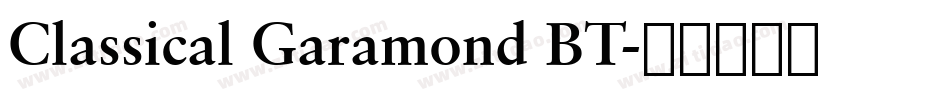 Classical Garamond BT字体转换